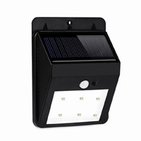 6LED Bright Solar Powered Wireless Outdoor PIR Motion Sensor Waterproof Garden Lamp
