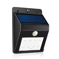 8LED Super Bright Solar Powered Wireless Outdoor PIR Motion Sensor Waterproof Garden Lamp